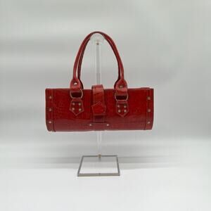 VIANALA Red Leather Shoulder Bag,
